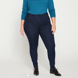 Universal Standard Seine High Rise Skinny Jeans 30 Inch Dark Wash